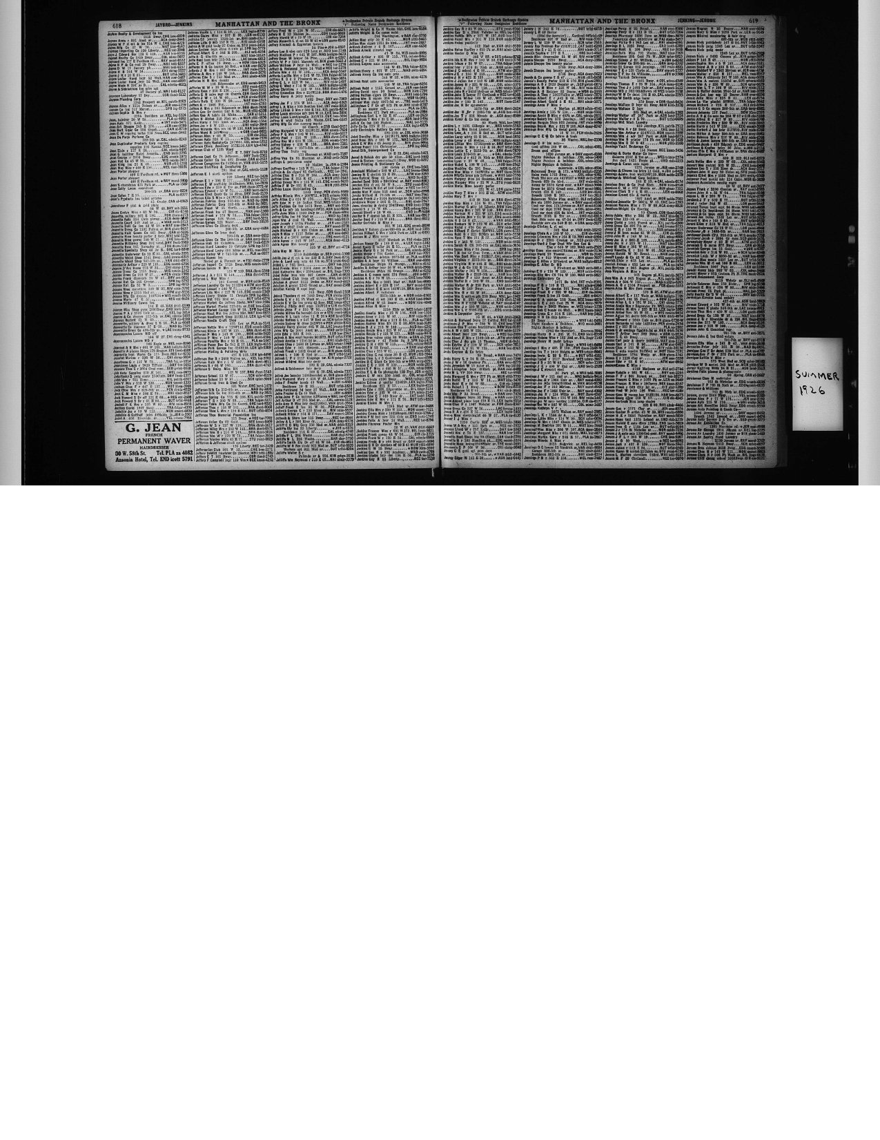 Lazaros Jeannopoulos — NYC City Directory (Summer 1926) preview