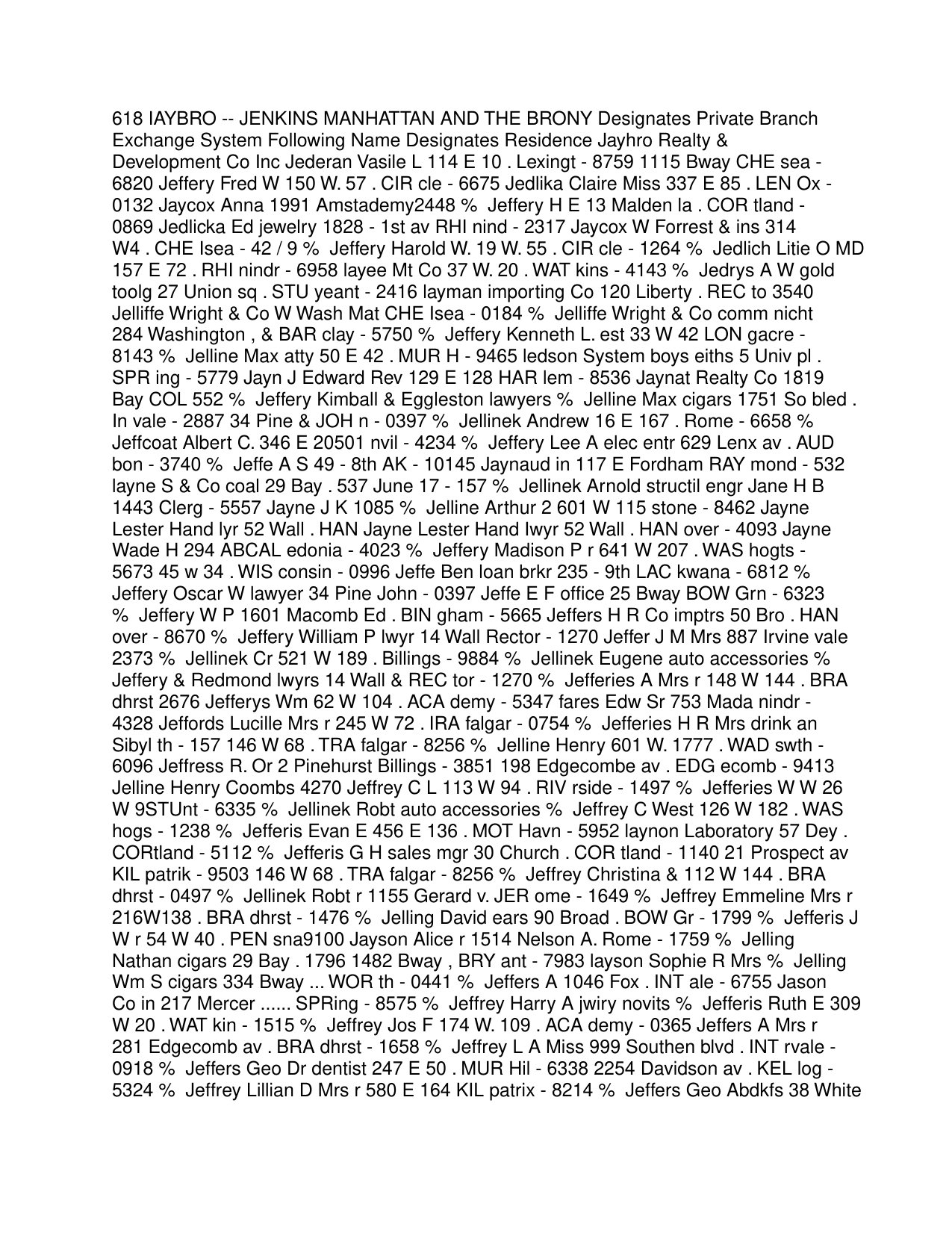 Lazaros Jeannopoulos — NYC City Directory (Summer 1926) — page 2 of 12