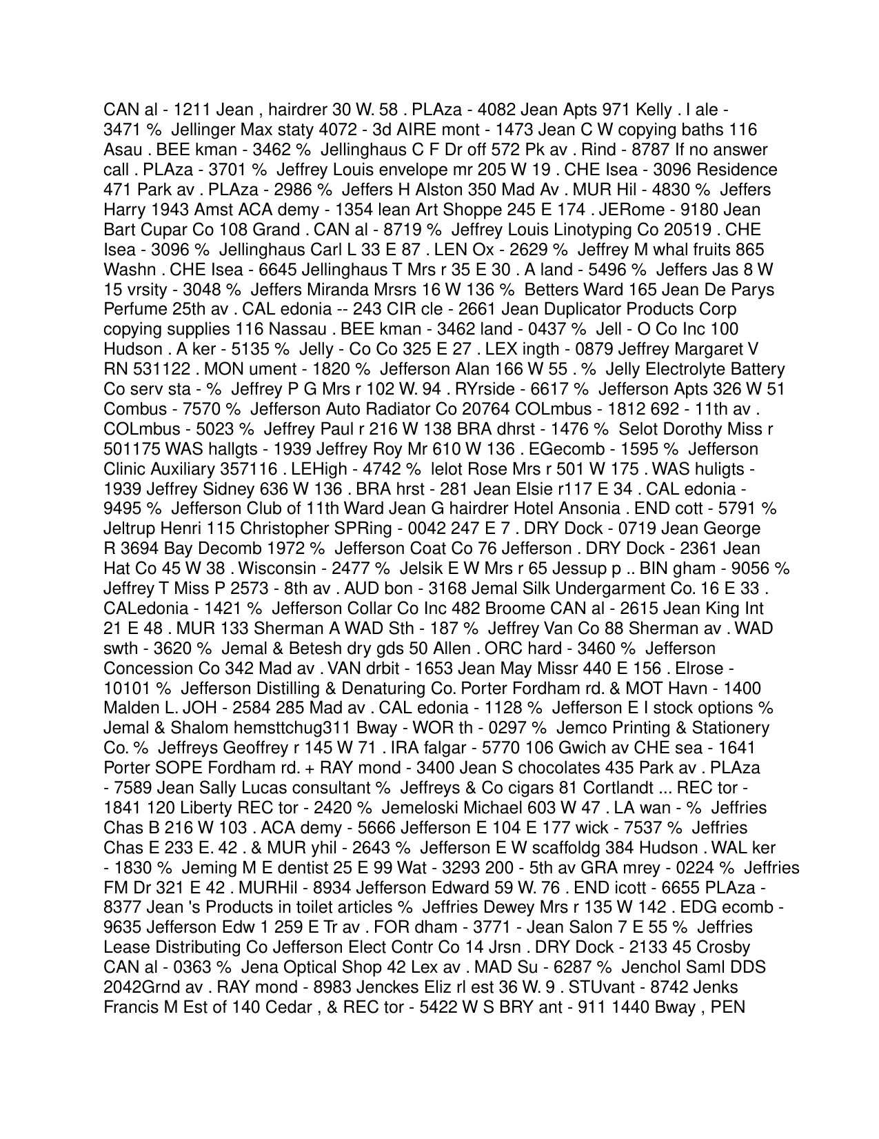 Lazaros Jeannopoulos — NYC City Directory (Summer 1926) — page 3 of 12