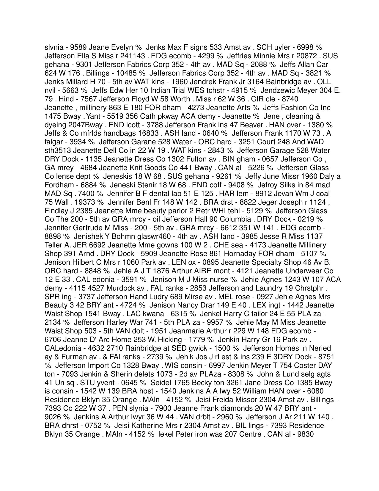 Lazaros Jeannopoulos — NYC City Directory (Summer 1926) — page 4 of 12