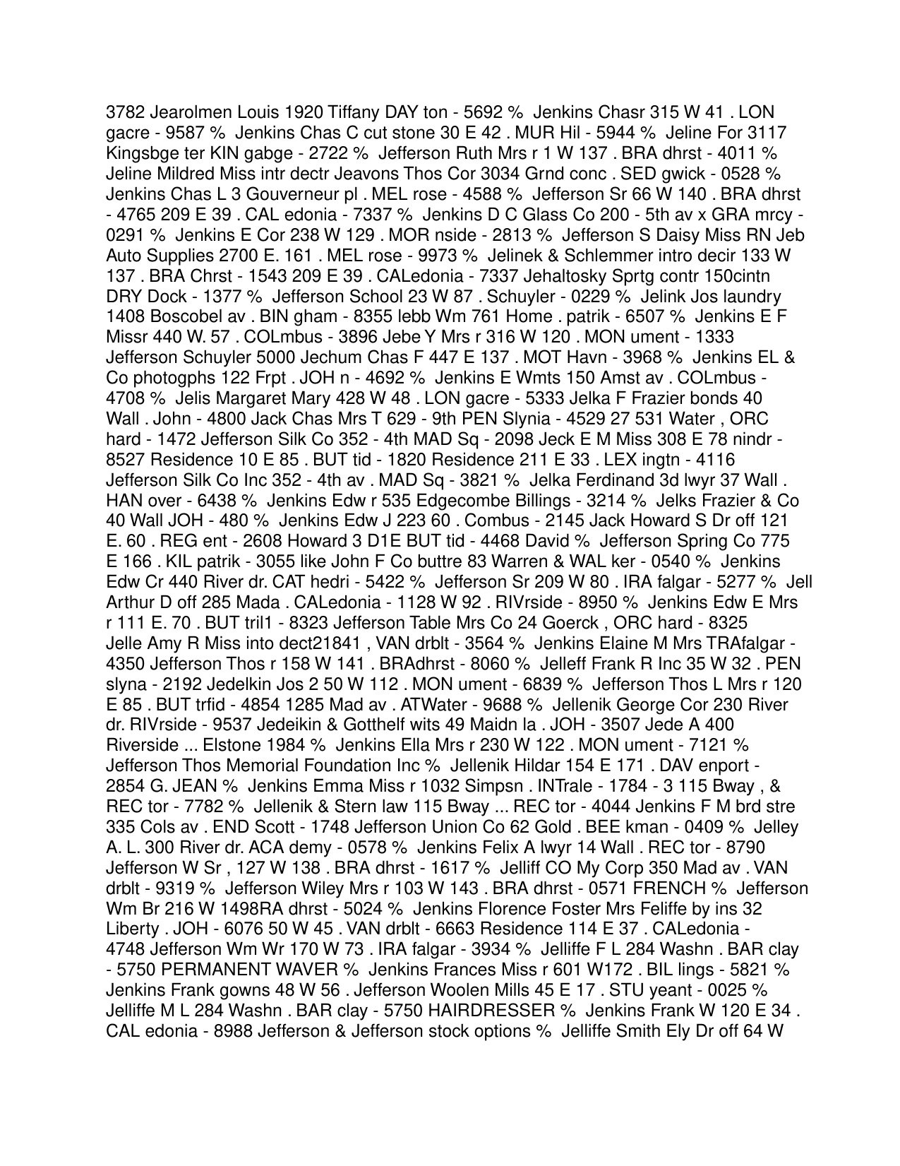 Lazaros Jeannopoulos — NYC City Directory (Summer 1926) — page 6 of 12