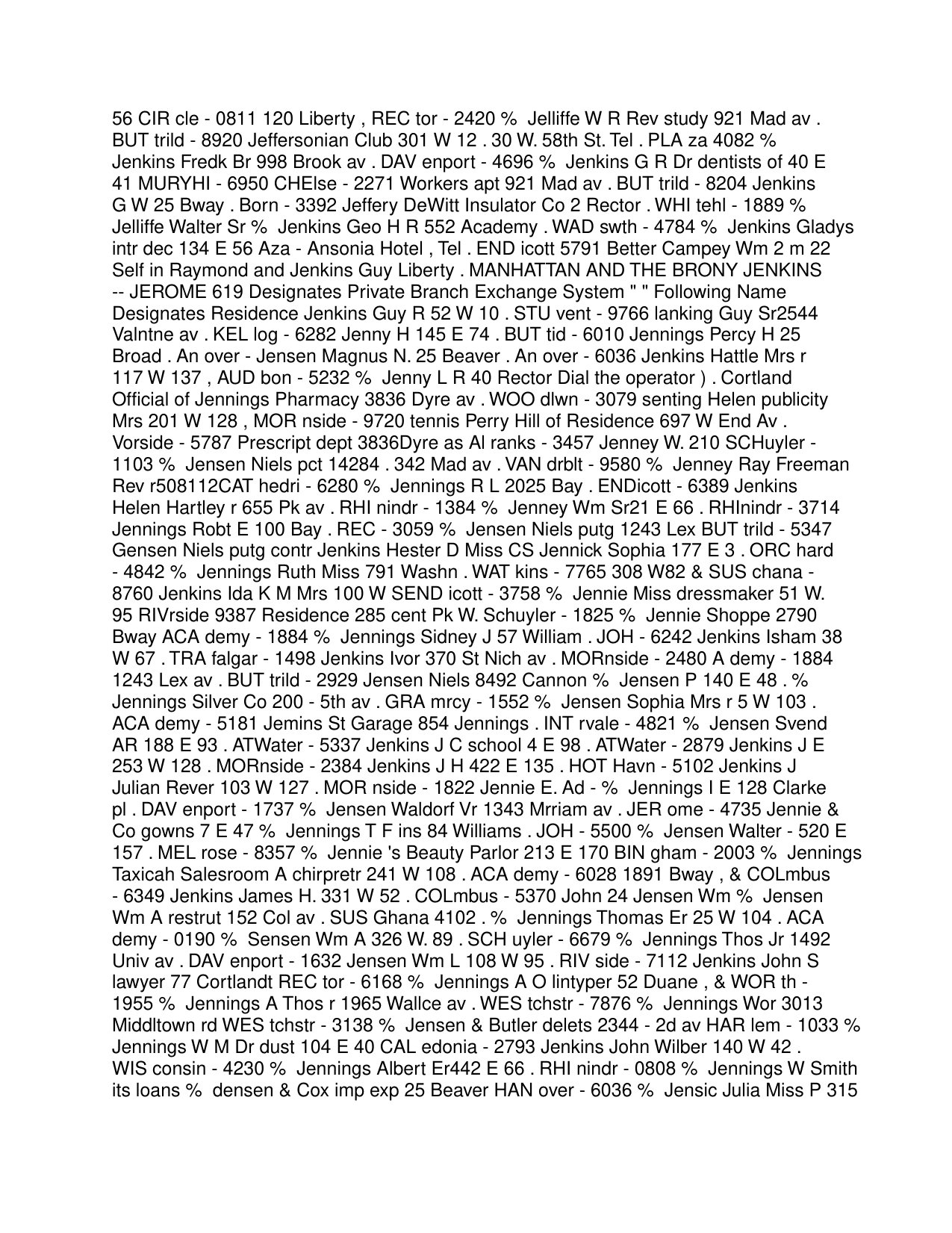 Lazaros Jeannopoulos — NYC City Directory (Summer 1926) — page 7 of 12