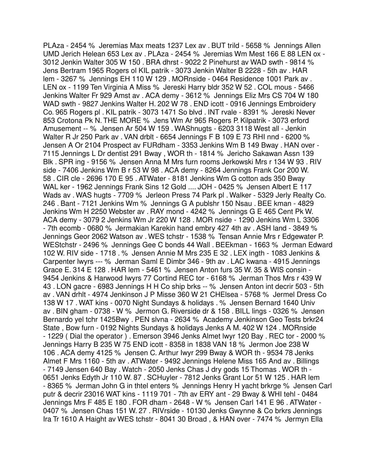 Lazaros Jeannopoulos — NYC City Directory (Summer 1926) — page 10 of 12