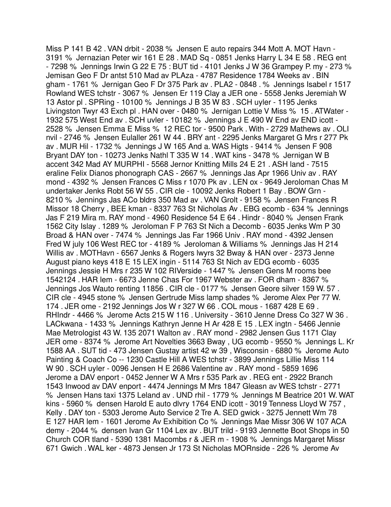 Lazaros Jeannopoulos — NYC City Directory (Summer 1926) — page 11 of 12