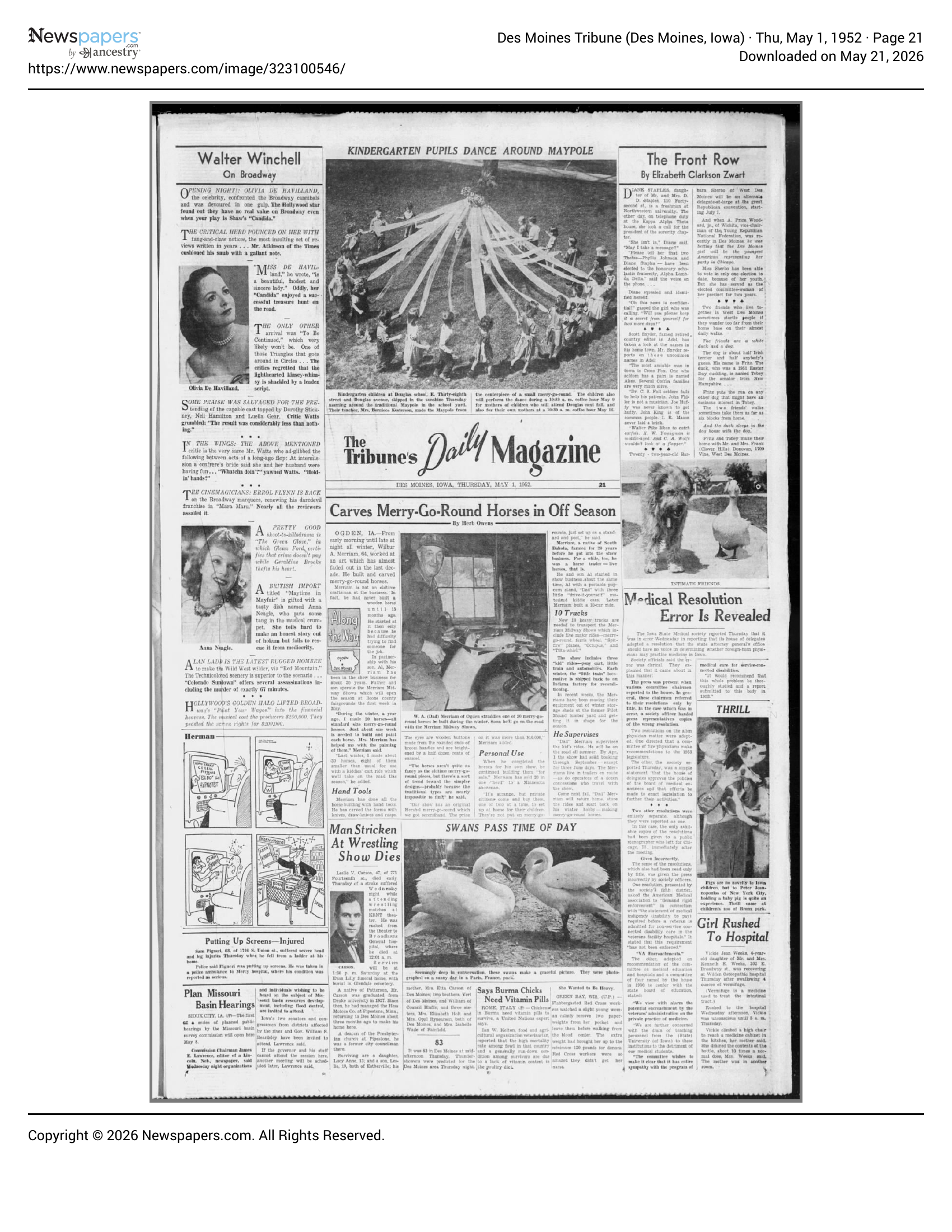 Peter Jeannopoulos at the Bronx Children's Zoo — syndicated Wide World Photos newspaper feature (1952) — page 2 of 2