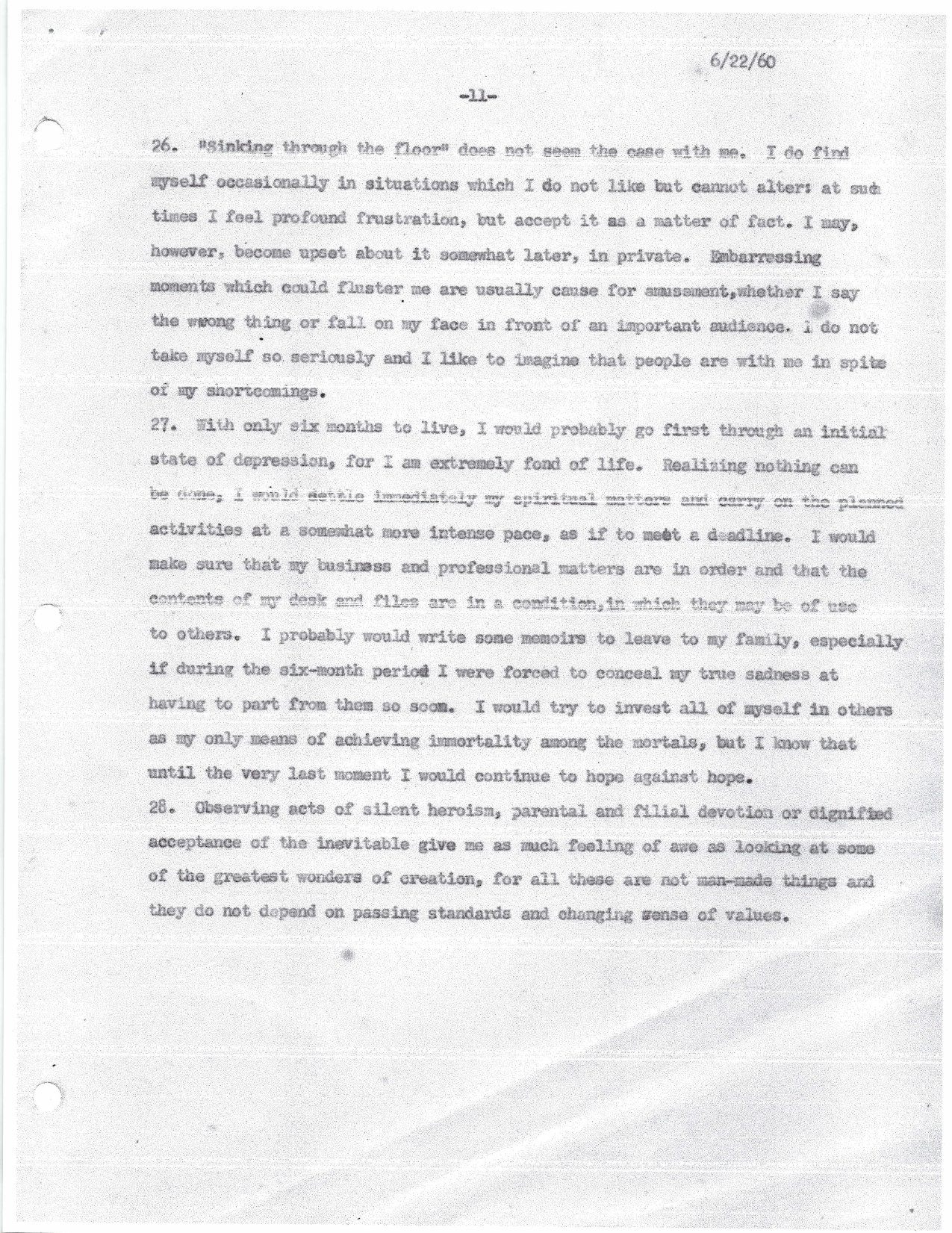 Sophie Jeannopoulos — Biographical Data (Joint Medical Authority, 1960) — page 11 of 11