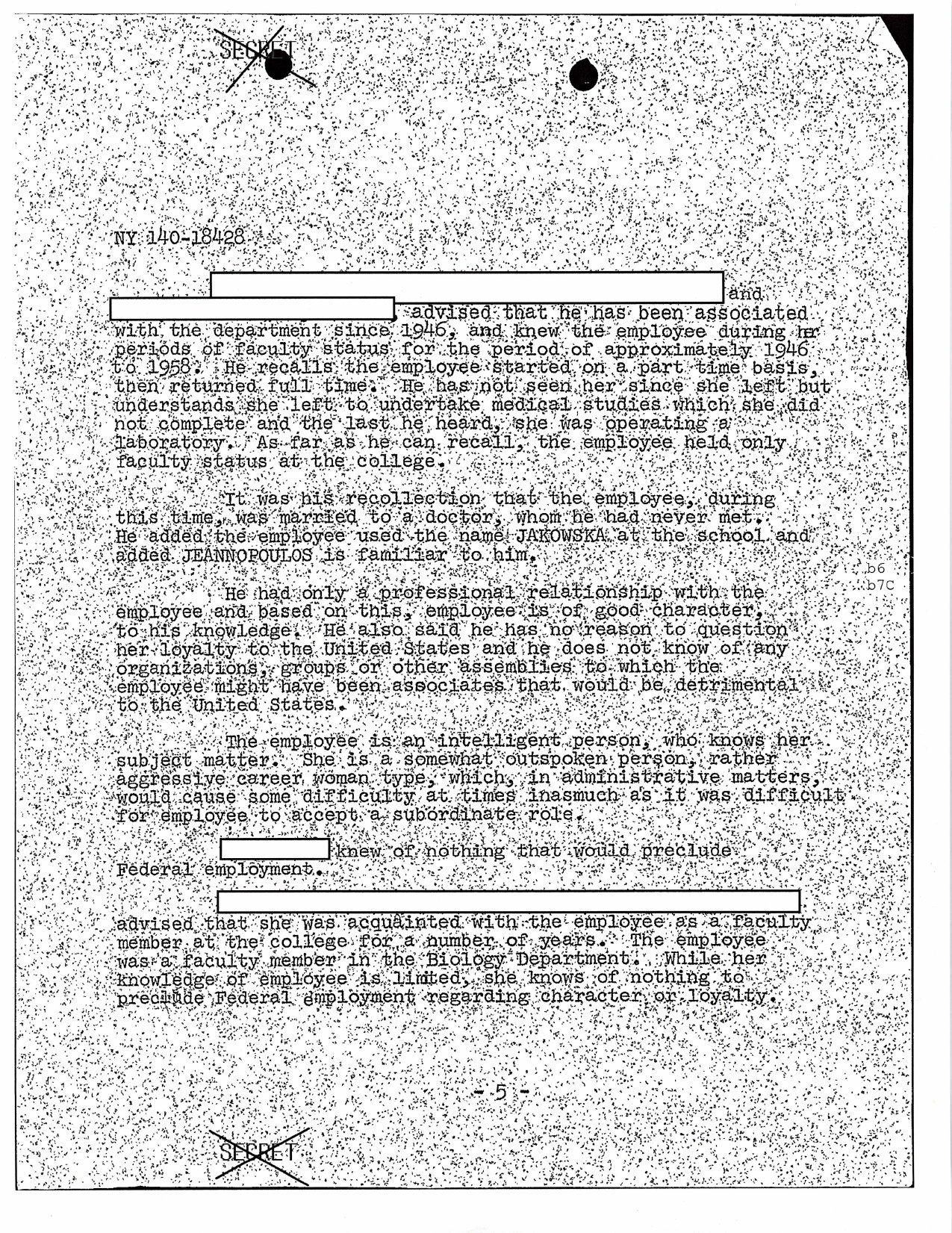 Sophie Jeannopoulos — FBI FOIA File NY140-18428 — page 9 of 19