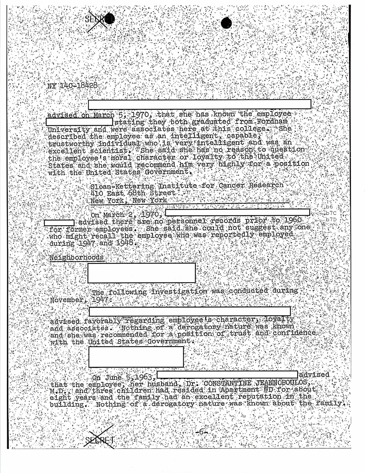Sophie Jeannopoulos — FBI FOIA File NY140-18428 — page 10 of 19
